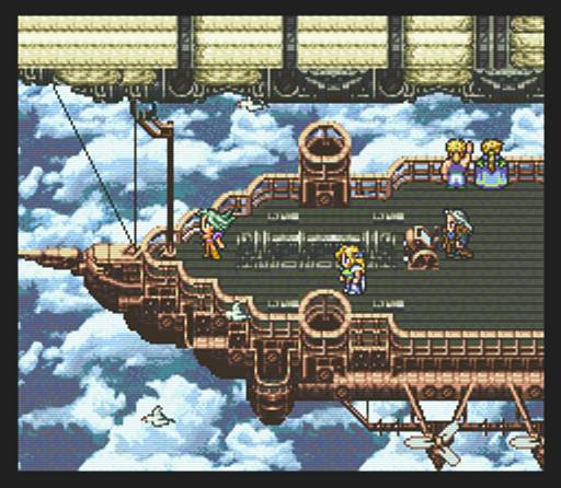 Characters Standing on Airship