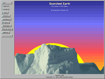 Scorched Earth 1.5 Title Screen
