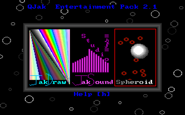 Screenshot of QJak Entertainment Pack Menu