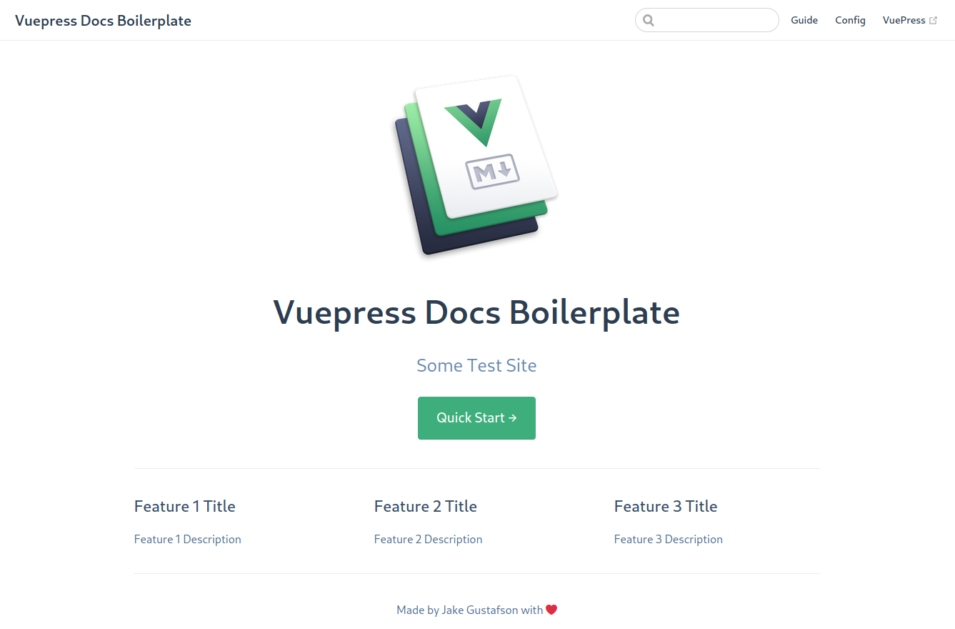 Use VuePress to build static html files